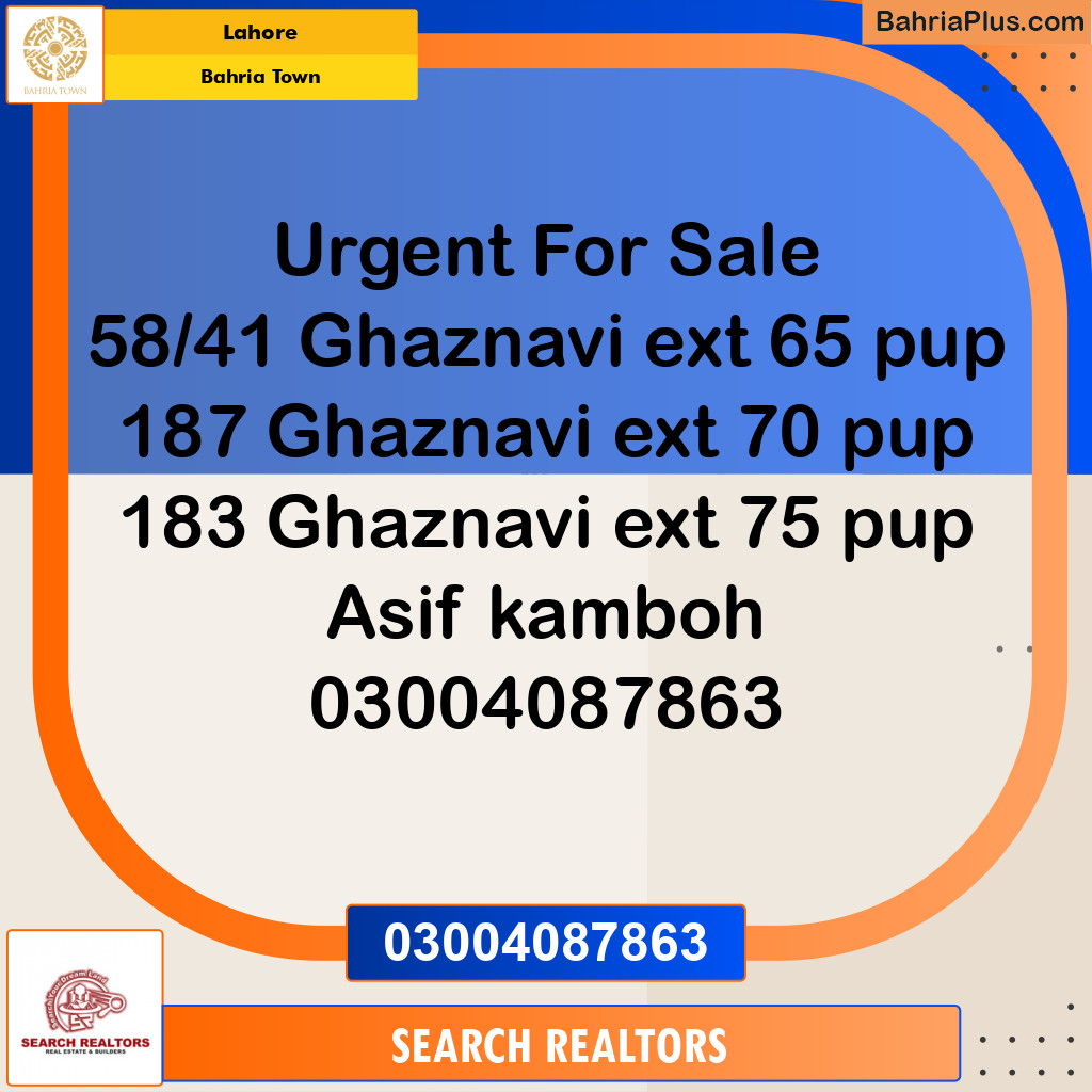 Residential Plot for Sale in Bahria Town, Lahore - (BP-205944)