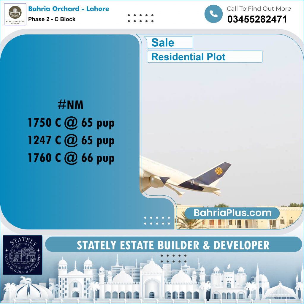 5 Marla Residential Plot for Sale in Phase 2 - C Block -  Bahria Orchard, Lahore - (BP-205947)