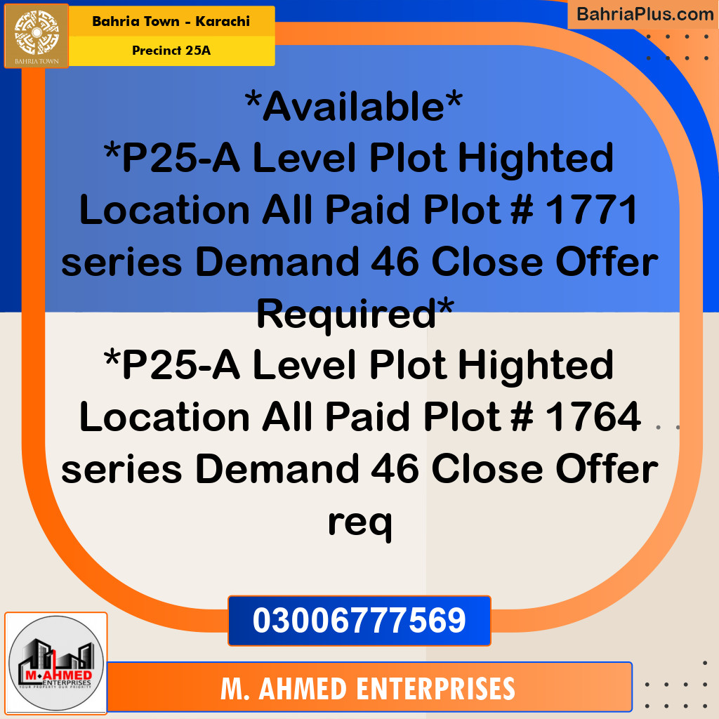 125 Sq. Yards Residential Plot for Sale in Precinct 25A -  Bahria Town, Karachi - (BP-205965)