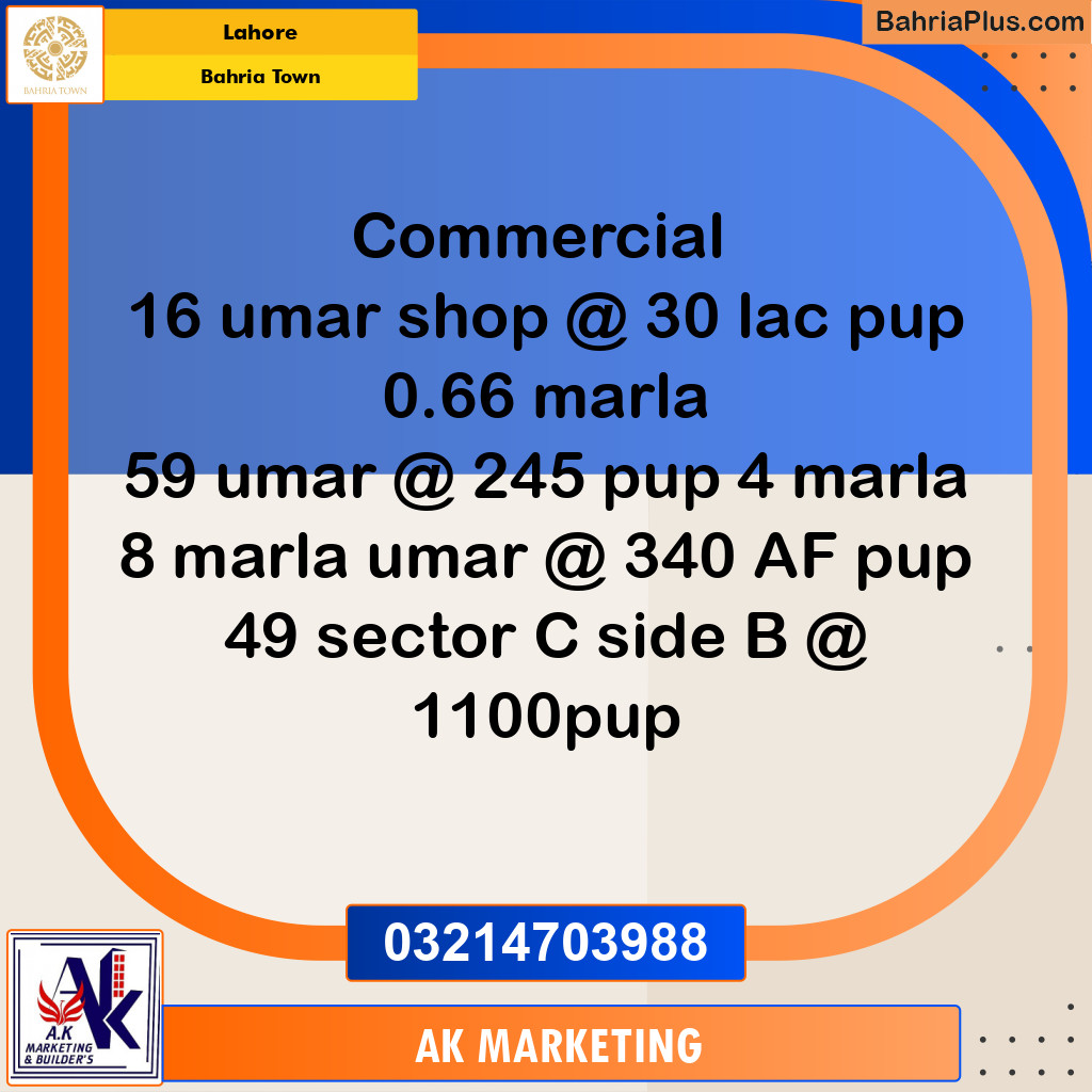 Residential Plot for Sale in Bahria Town, Lahore - (BP-205993)