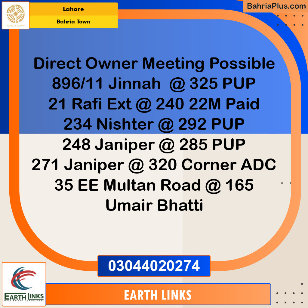 1 Kanal Residential Plot for Sale in Bahria Town, Lahore - (BP-206023)