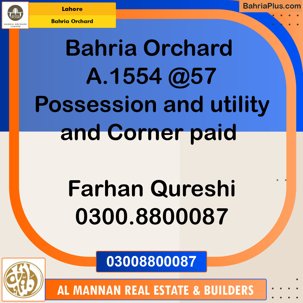 Residential Plot for Sale in Bahria Orchard, Lahore - (BP-206061)