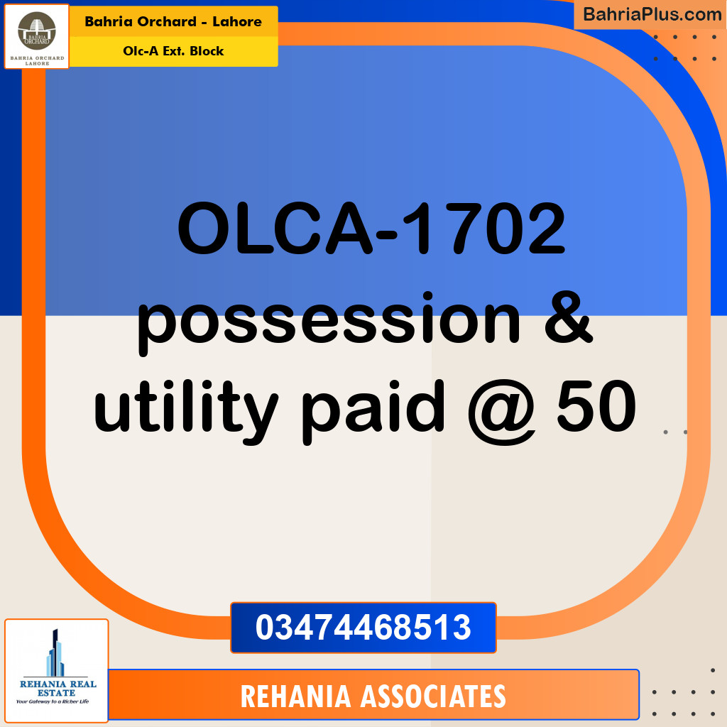 5 Marla Residential Plot for Sale in OLC-A Ext. Block -  Bahria Orchard, Lahore - (BP-206071)