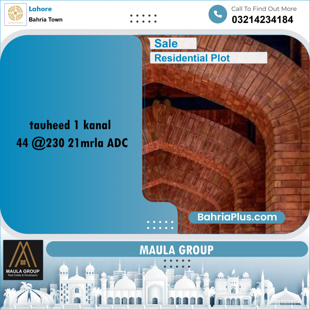 Residential Plot for Sale in Bahria Town, Lahore - (BP-206109)