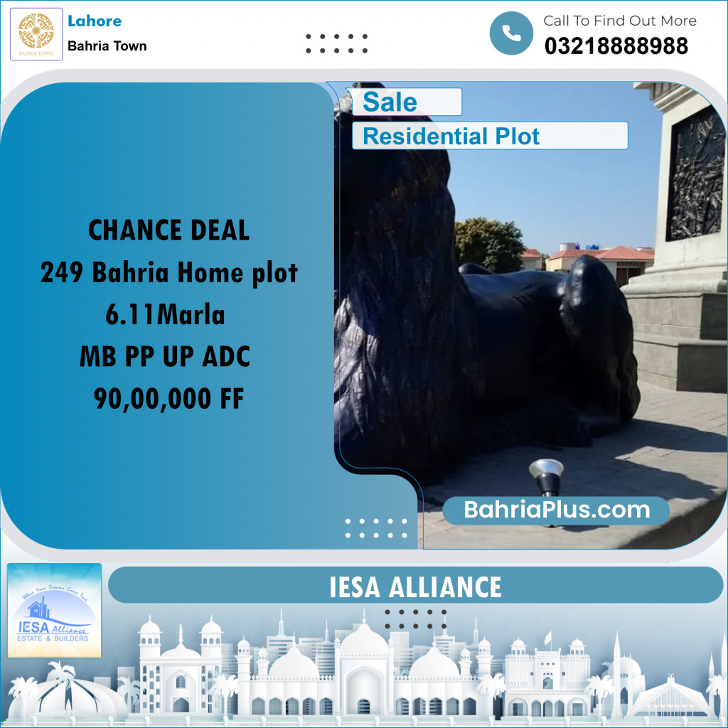 Residential Plot for Sale in Bahria Town, Lahore - (BP-206177)