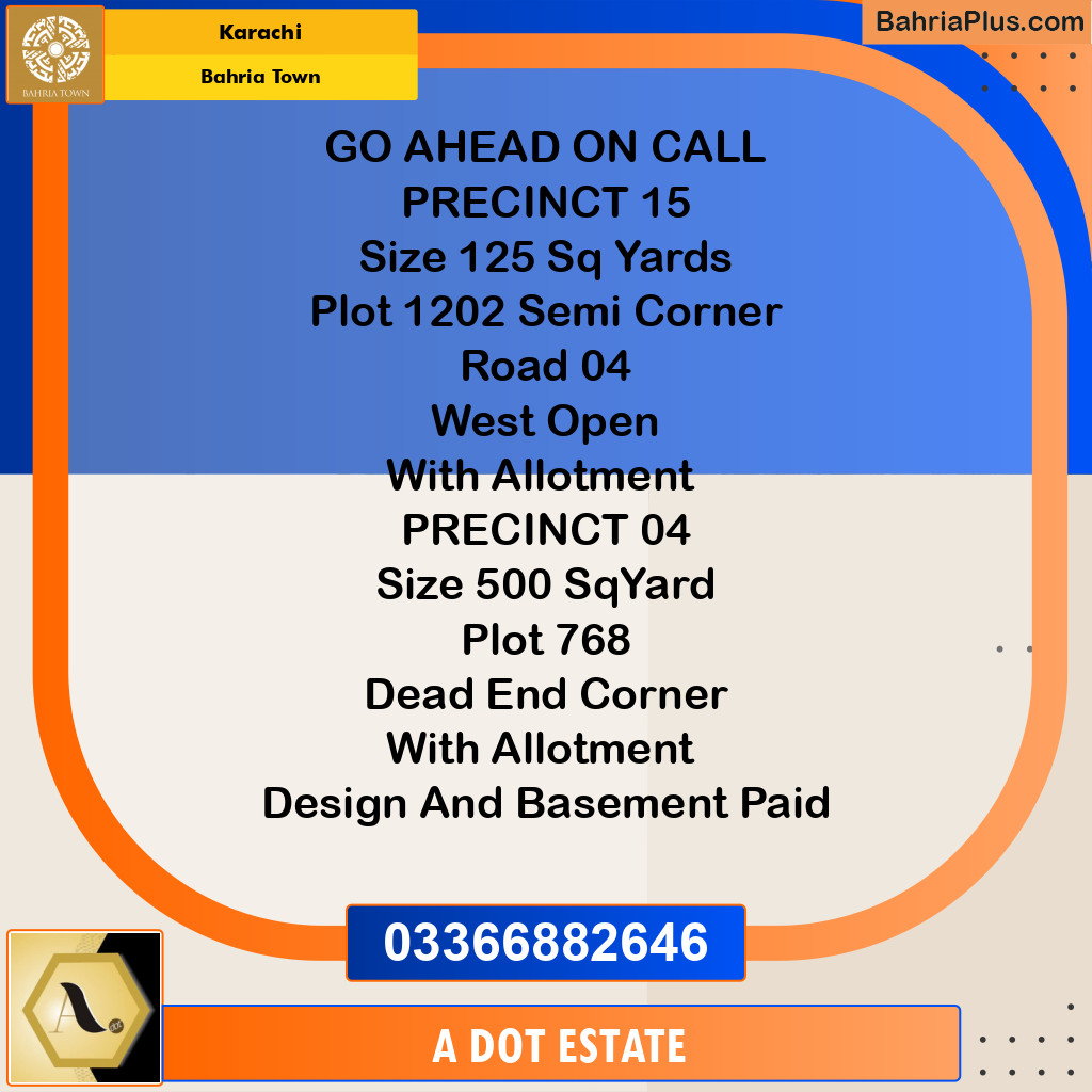 125 Sq. Yards Residential Plot for Sale in Bahria Town, Karachi - (BP-206196)