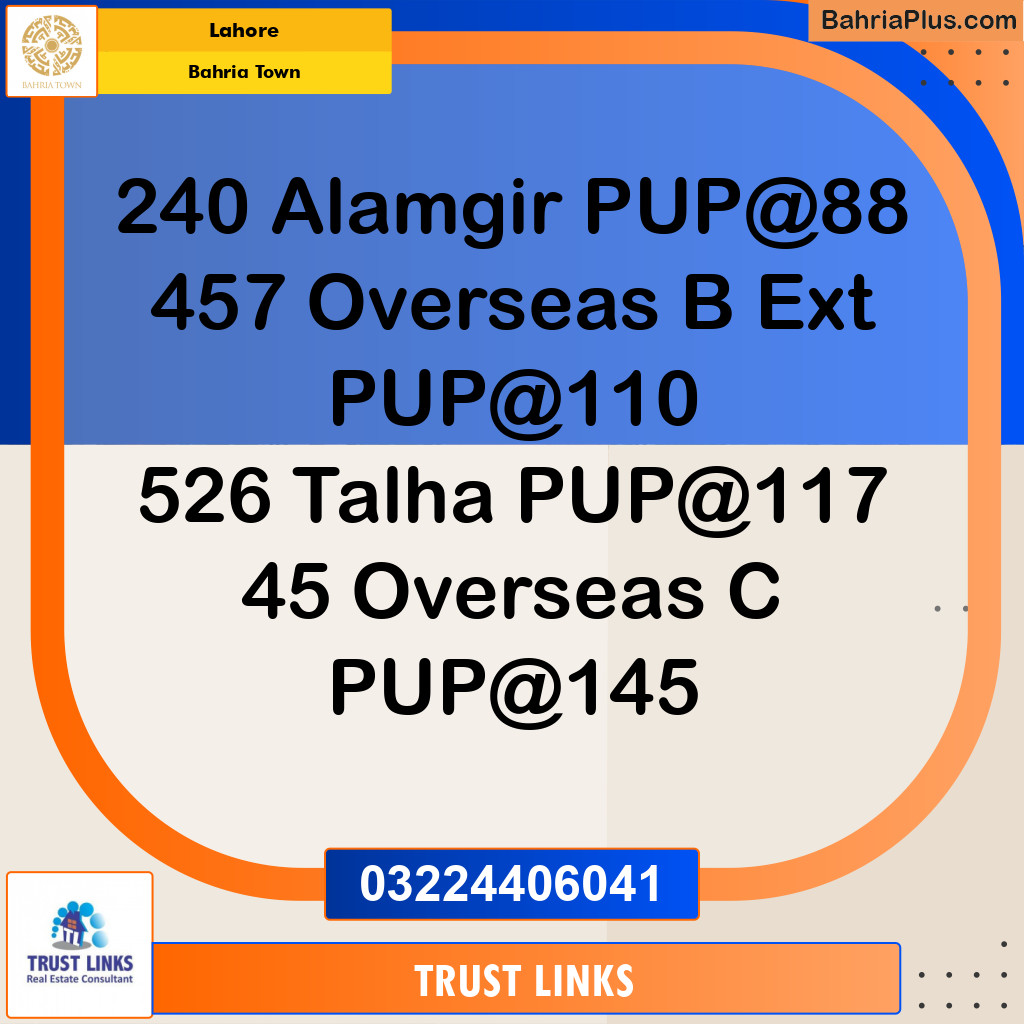 Residential Plot for Sale in Bahria Town, Lahore - (BP-206310)