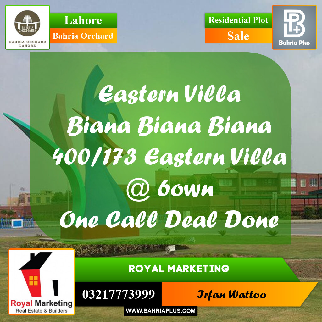 Residential Plot for Sale in Bahria Orchard, Lahore - (BP-206328)