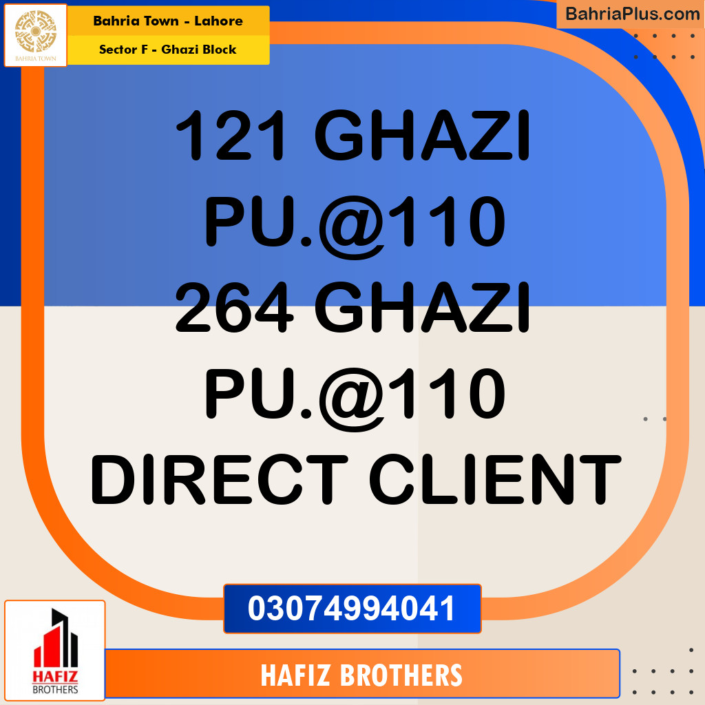 Residential Plot for Sale in Sector F - Ghazi Block -  Bahria Town, Lahore - (BP-206377)