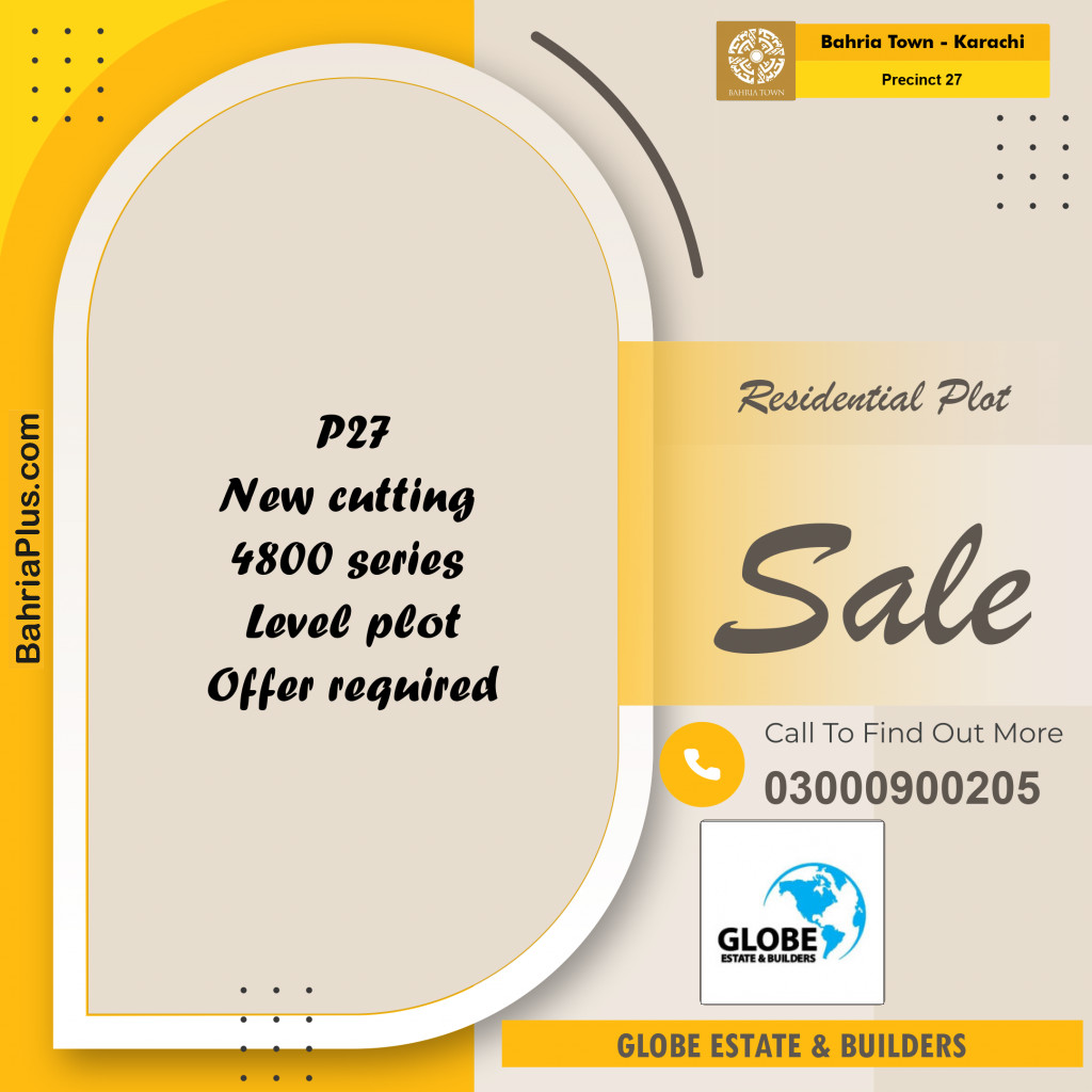 Residential Plot for Sale in Precinct 27 -  Bahria Town, Karachi - (BP-206414)