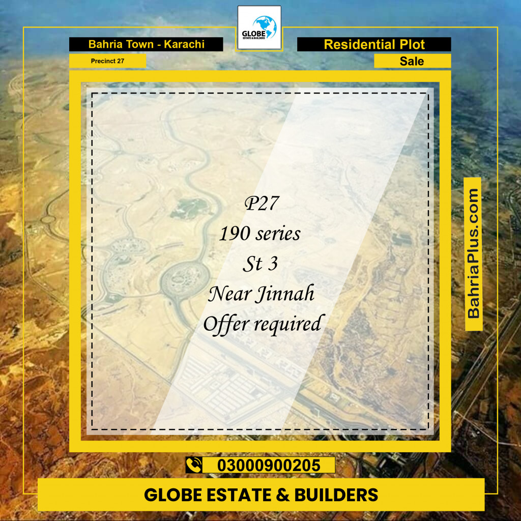 Residential Plot for Sale in Precinct 27 -  Bahria Town, Karachi - (BP-206417)