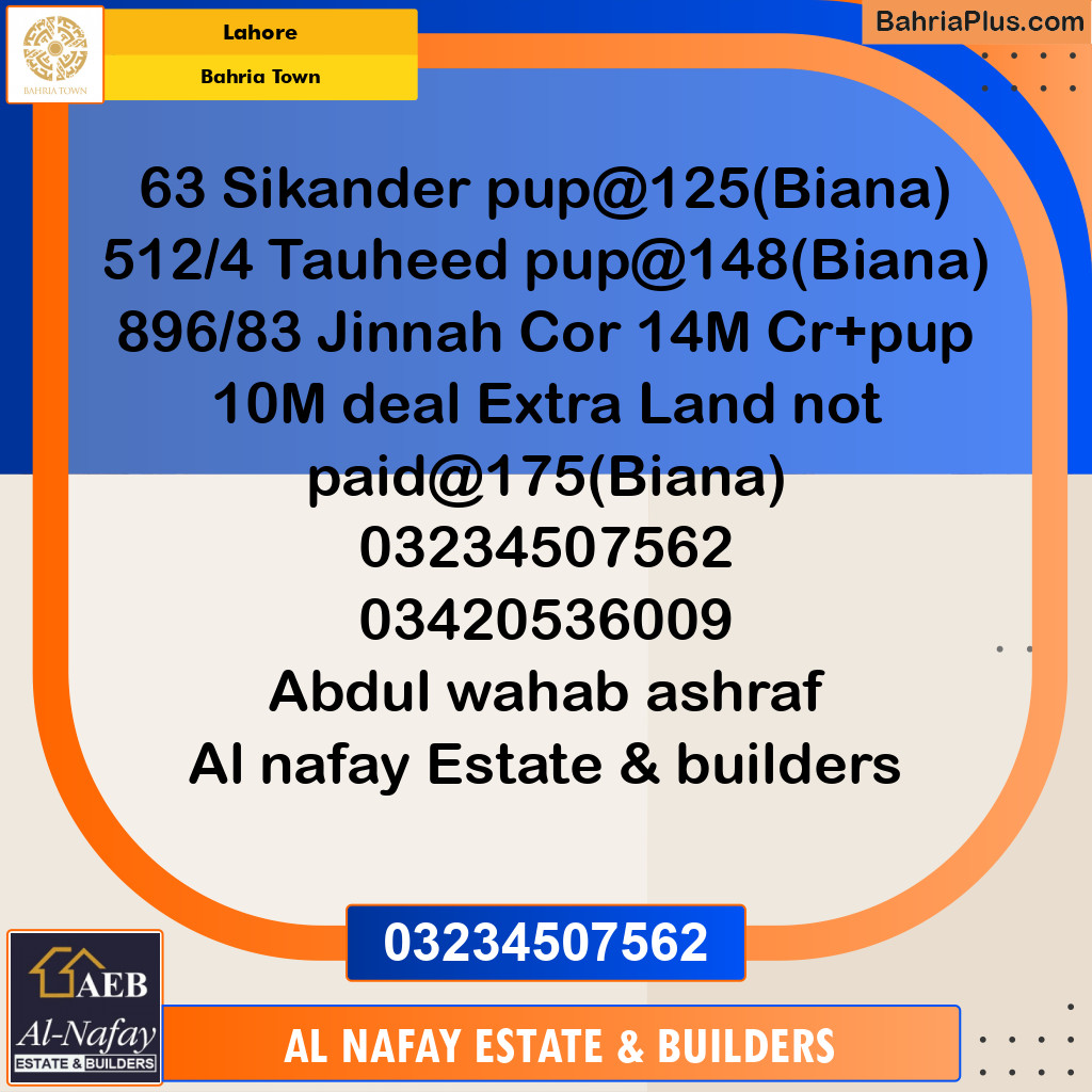 Residential Plot for Sale in Bahria Town, Lahore - (BP-206486)