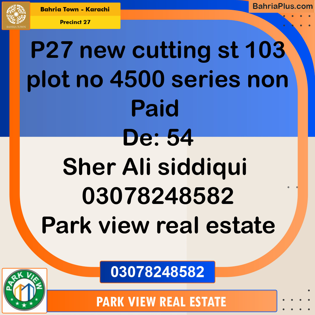 125 Sq. Yards Residential Plot for Sale in Precinct 27 -  Bahria Town, Karachi - (BP-206508)