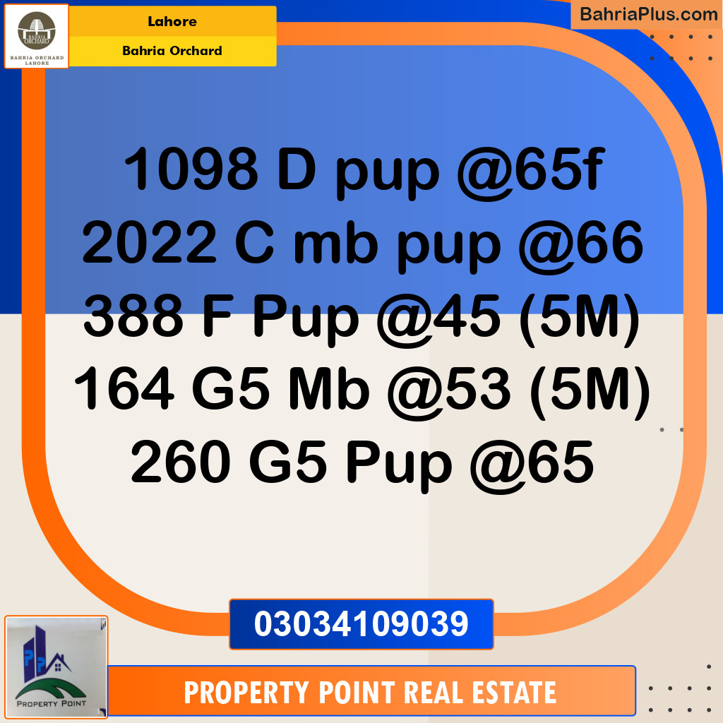 Residential Plot for Sale in Bahria Orchard, Lahore - (BP-206555)