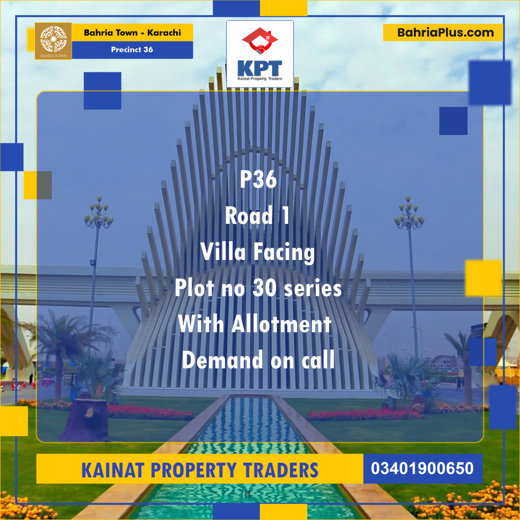 Residential Plot for Sale in Precinct 36 - Bahria Town, Karachi - (BP-206567)