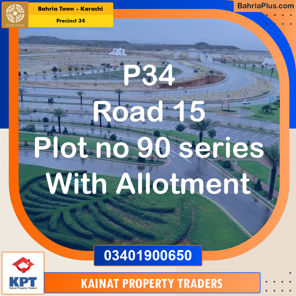 Residential Plot for Sale in Precinct 34 -  Bahria Town, Karachi - (BP-206569)