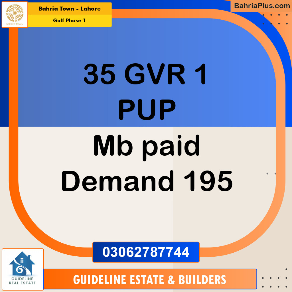 Residential Plot for Sale in Golf Phase 1 -  Bahria Town, Lahore - (BP-206578)