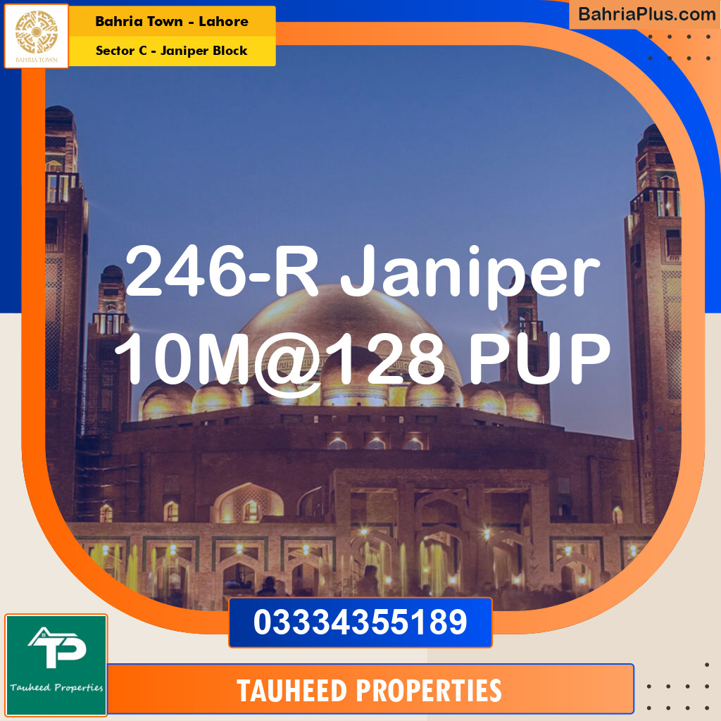 10 Marla Residential Plot for Sale in Sector C - Janiper Block -  Bahria Town, Lahore - (BP-206598)