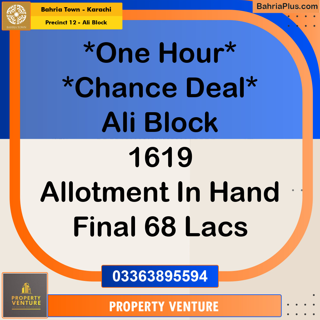 125 Sq. Yards Residential Plot for Sale in Precinct 12 - Ali Block -  Bahria Town, Karachi - (BP-206635)