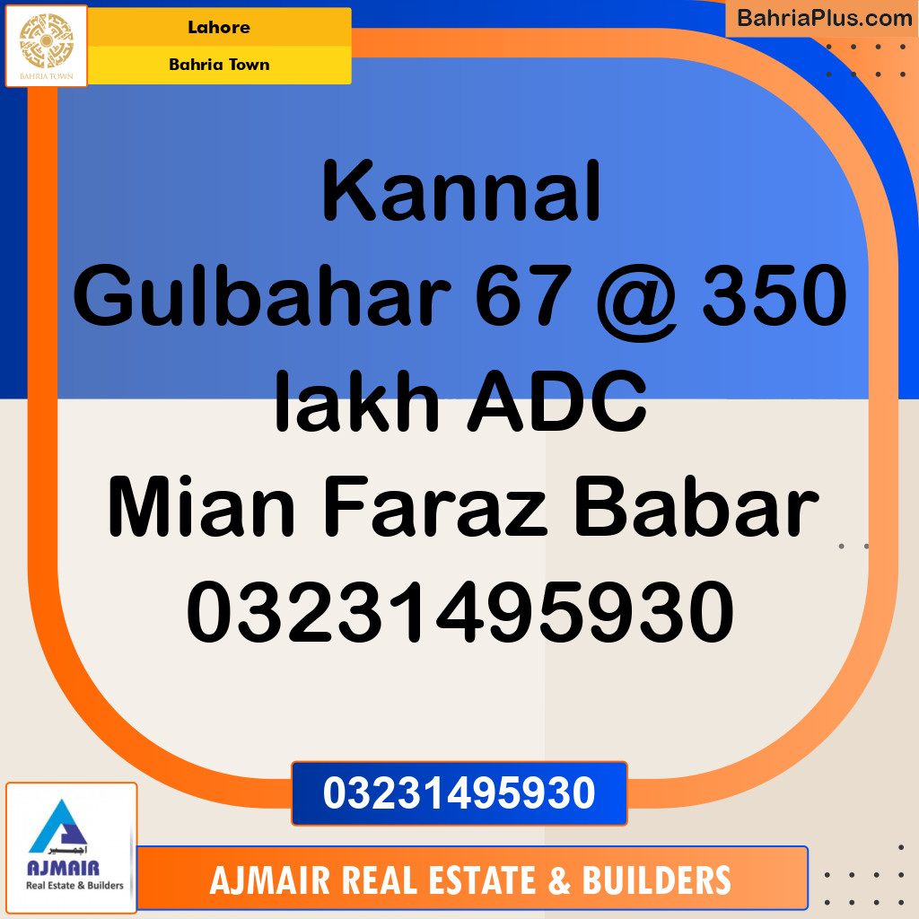 Residential Plot for Sale in Bahria Town, Lahore - (BP-206642)