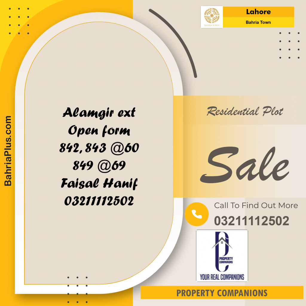 Residential Plot for Sale in Bahria Town, Lahore - (BP-206657)