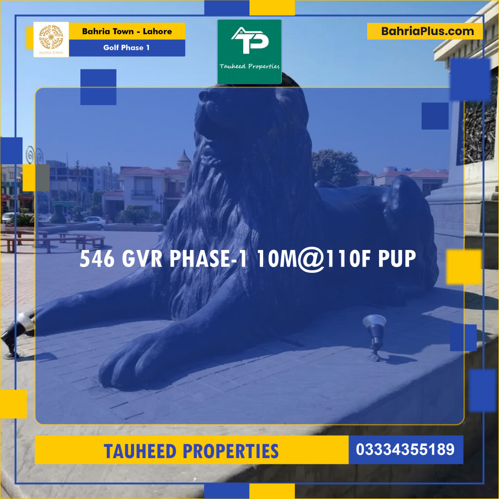 10 Marla Residential Plot for Sale in Golf Phase 1 -  Bahria Town, Lahore - (BP-206678)