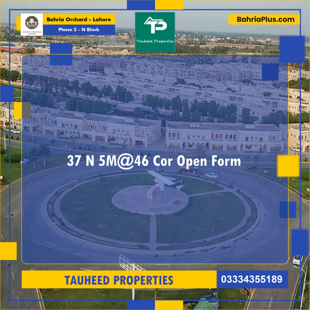 5 Marla Residential Plot for Sale in Phase 2 - N Block -  Bahria Orchard, Lahore - (BP-206680)