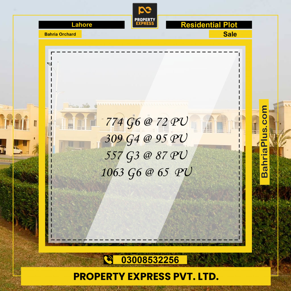 Residential Plot for Sale in Bahria Orchard, Lahore - (BP-206691)