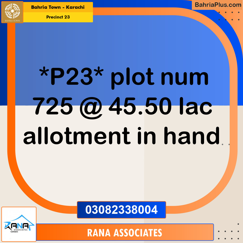 125 Sq. Yards Residential Plot for Sale in Precinct 23 -  Bahria Town, Karachi - (BP-206749)