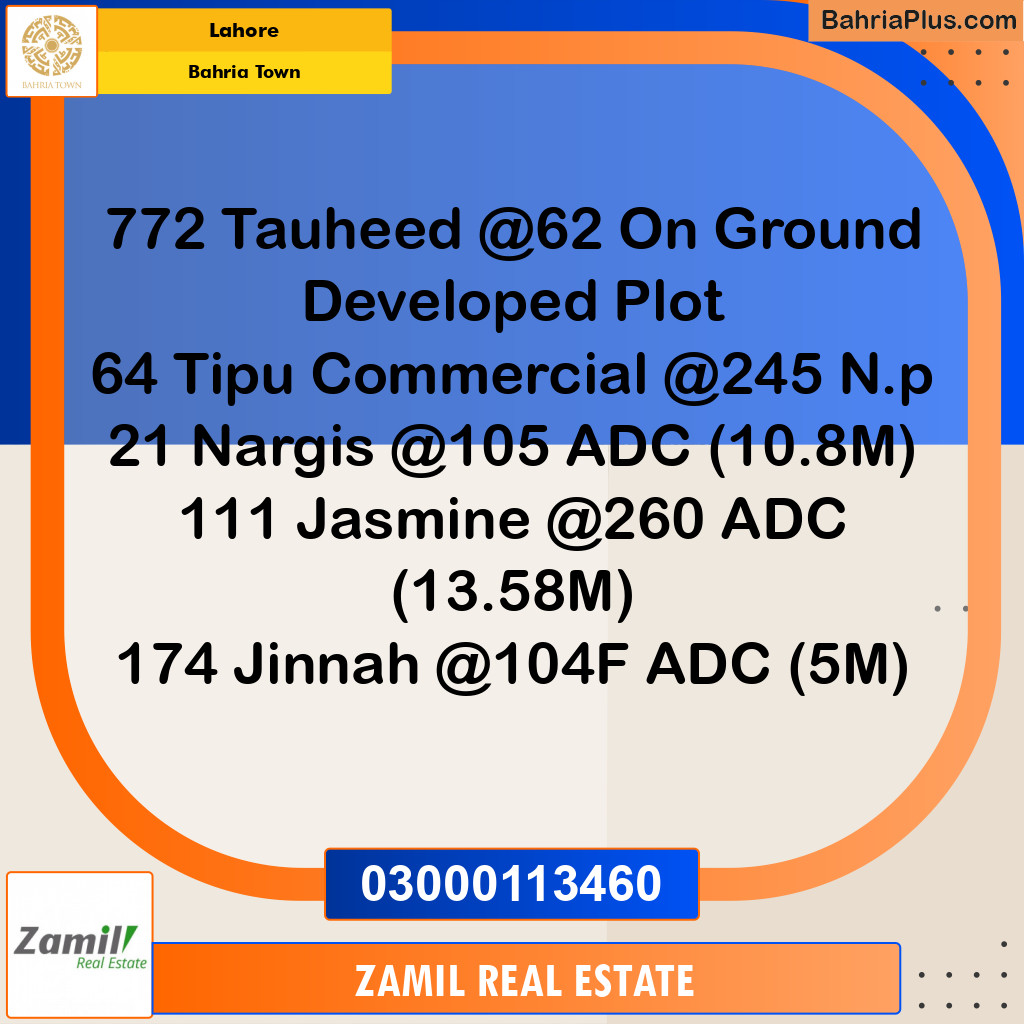 Residential Plot for Sale in Bahria Town, Lahore - (BP-206779)