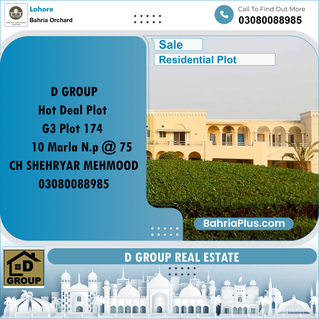 Residential Plot for Sale in Bahria Orchard, Lahore - (BP-206790)