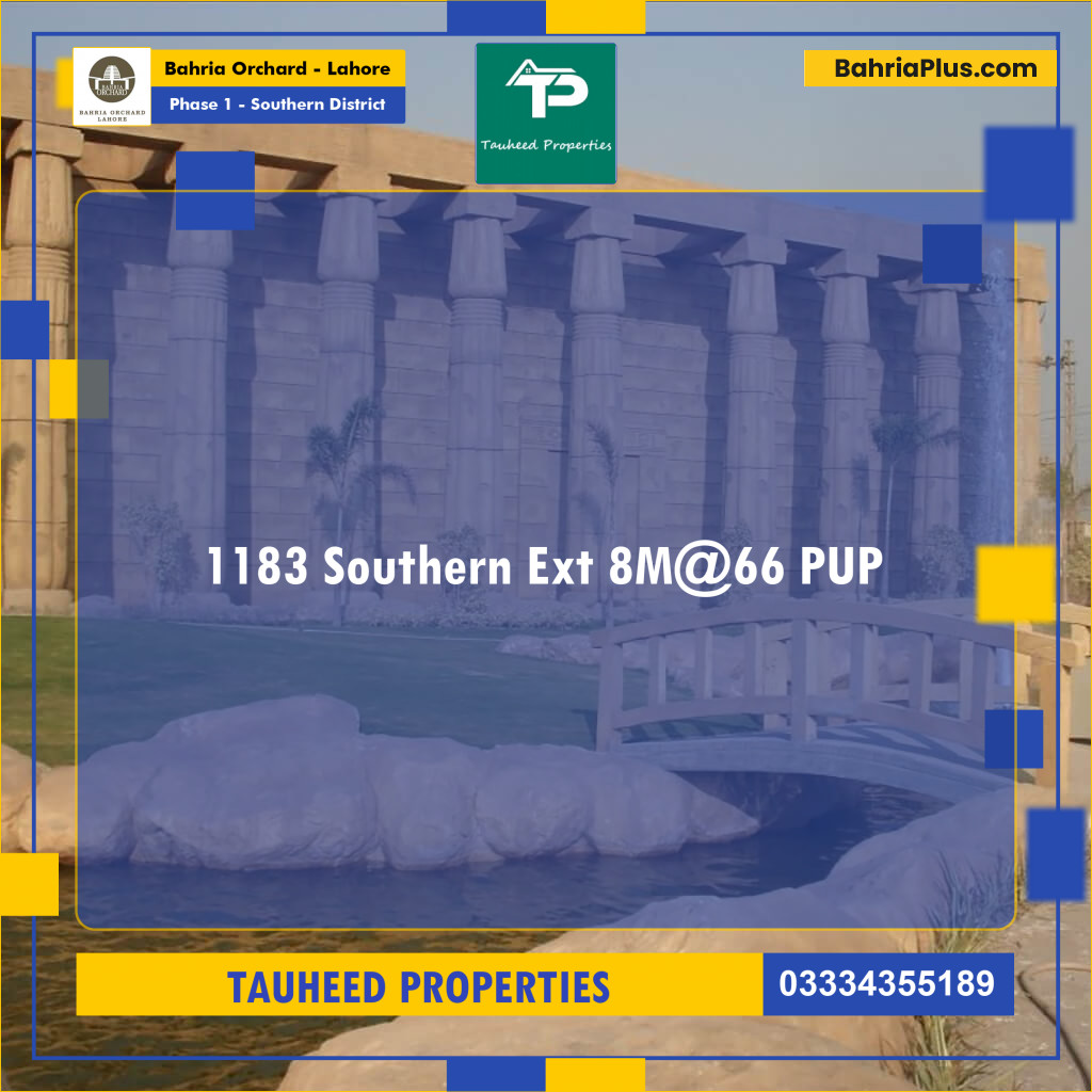 8 Marla Residential Plot for Sale in Phase 1 - Southern District -  Bahria Orchard, Lahore - (BP-206838)
