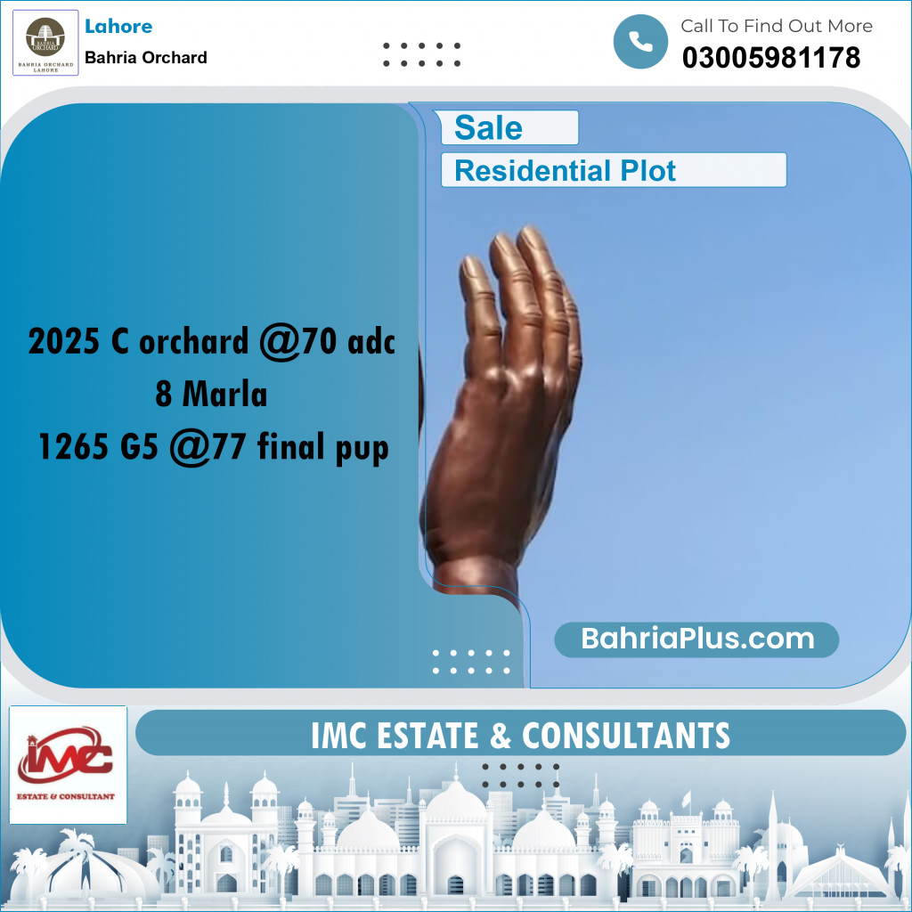 Residential Plot for Sale in Bahria Orchard, Lahore - (BP-206868)