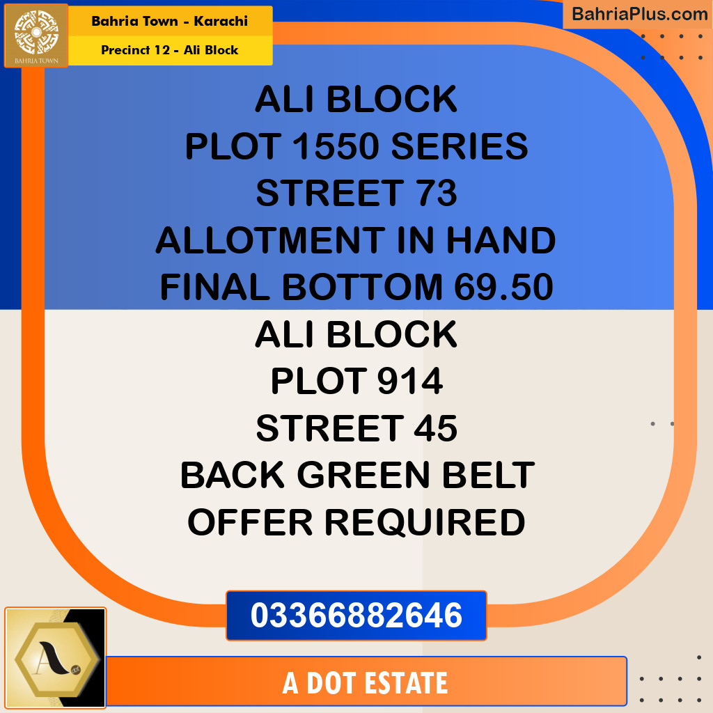 125 Sq. Yards Residential Plot for Sale in Precinct 12 - Ali Block -  Bahria Town, Karachi - (BP-206904)