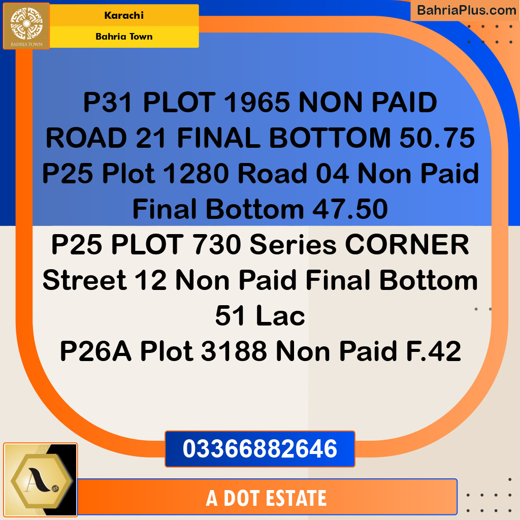 125 Sq. Yards Residential Plot for Sale in Bahria Town, Karachi - (BP-206910)