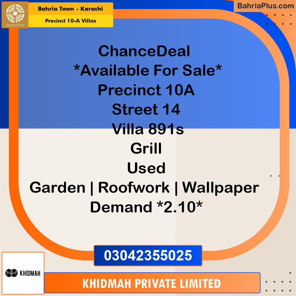 200 Sq. Yards Residential Villa for Sale in Precinct 10-A Villas -  Bahria Town, Karachi - (BP-206924)