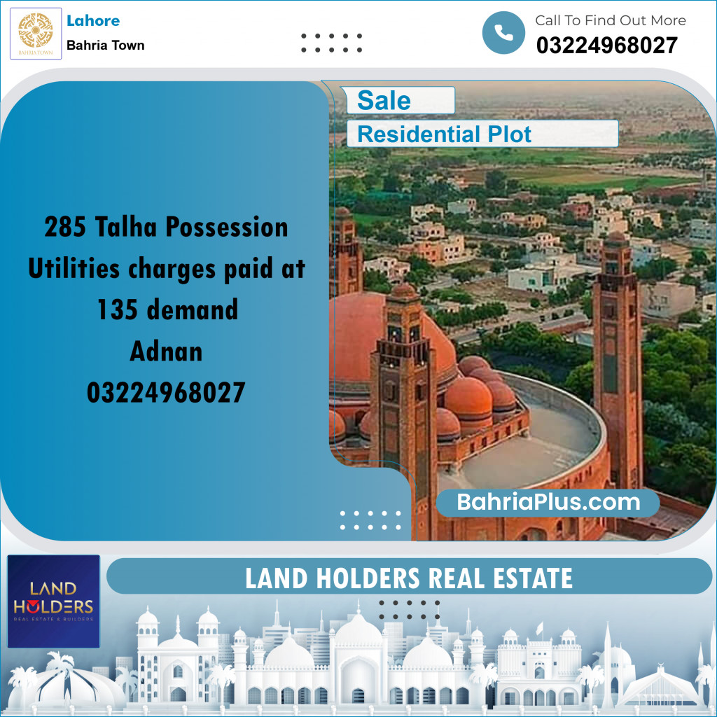 Residential Plot for Sale in Bahria Town, Lahore - (BP-206939)