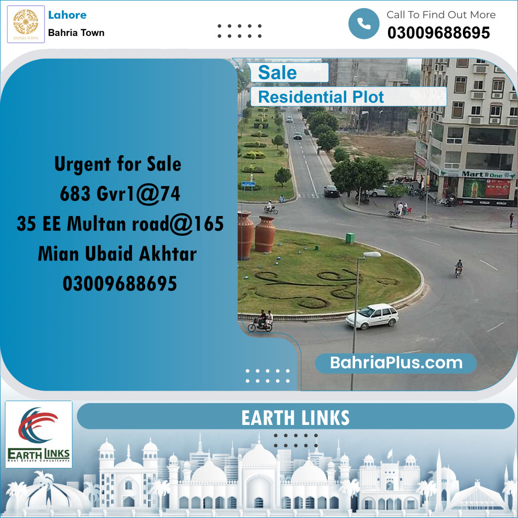 Residential Plot for Sale in Bahria Town, Lahore - (BP-206945)