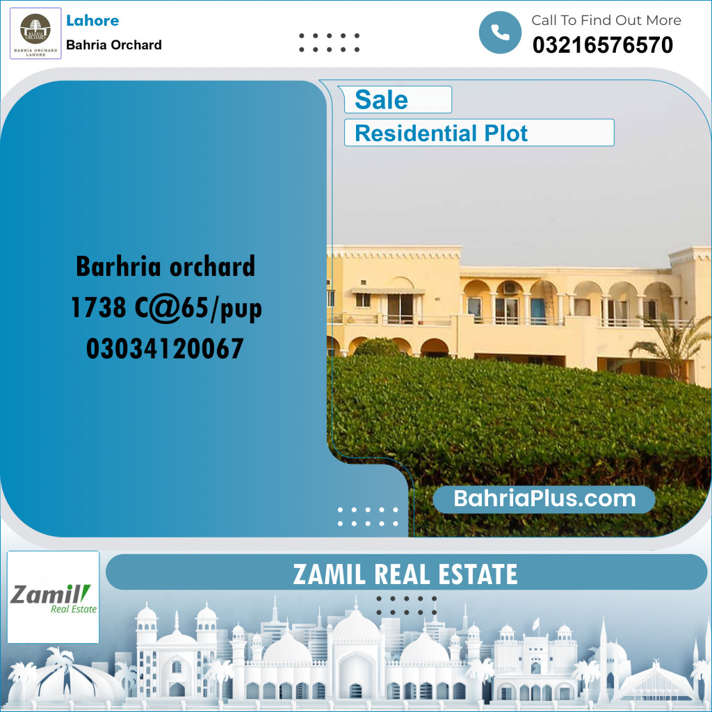 5 Marla Residential Plot for Sale in Bahria Orchard, Lahore - (BP-207074)