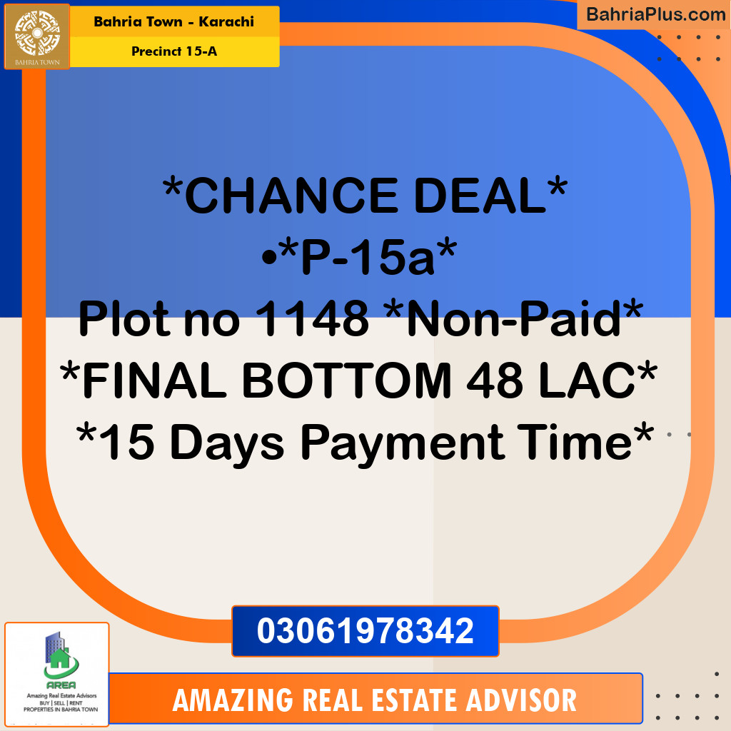 125 Sq. Yards Residential Plot for Sale in Precinct 15-A -  Bahria Town, Karachi - (BP-207085)