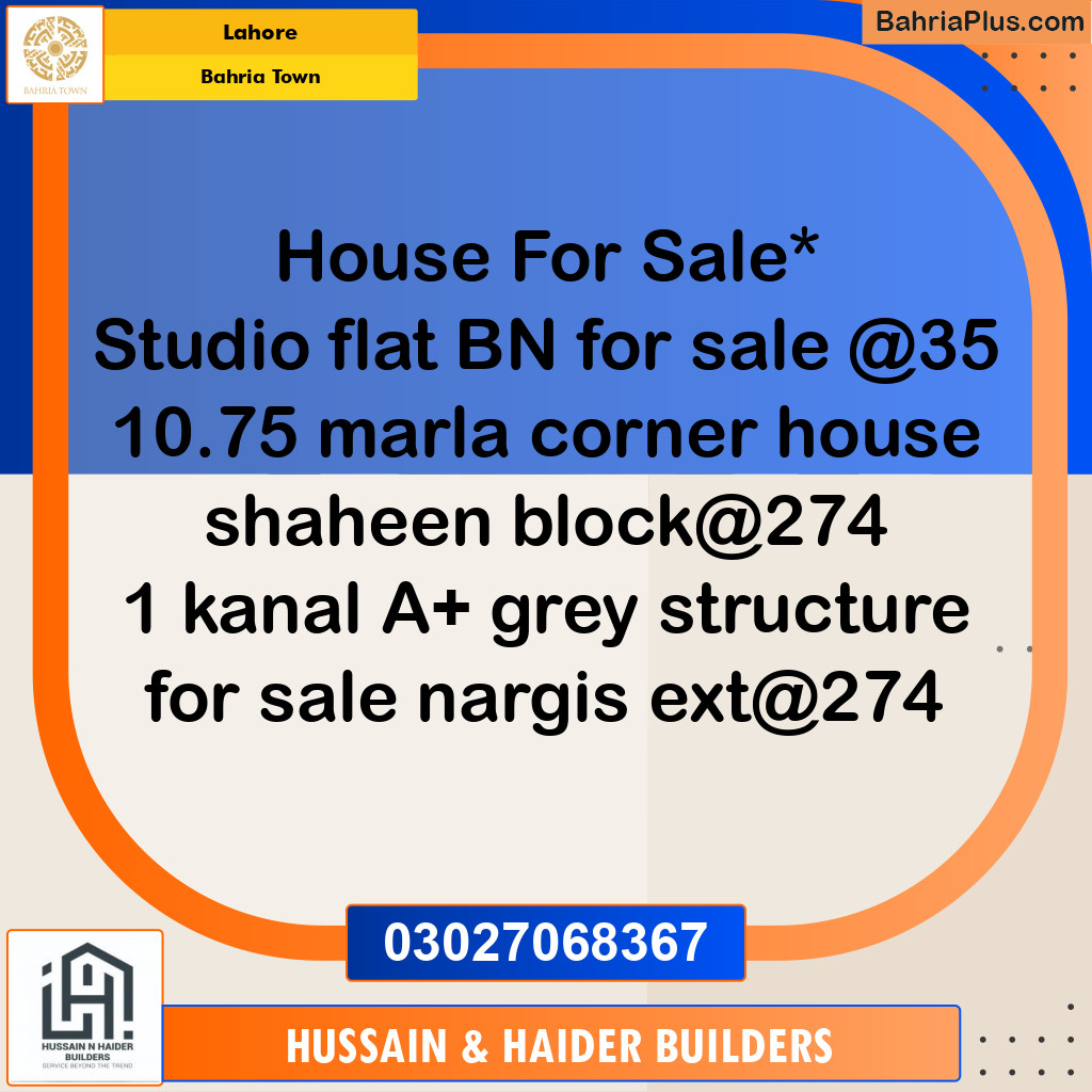 Residential Plot for Sale in Bahria Town, Lahore - (BP-207089)