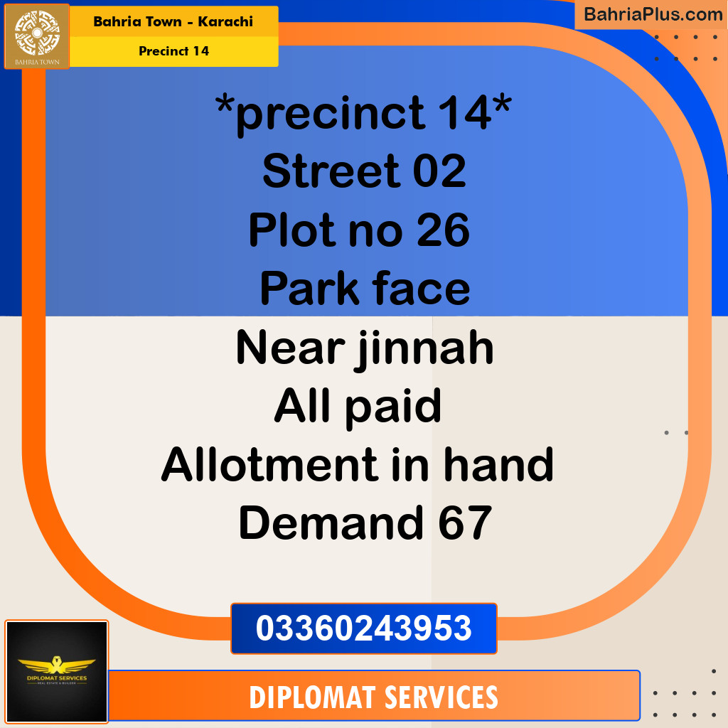 125 Sq. Yards Residential Plot for Sale in Precinct 14 -  Bahria Town, Karachi - (BP-207095)