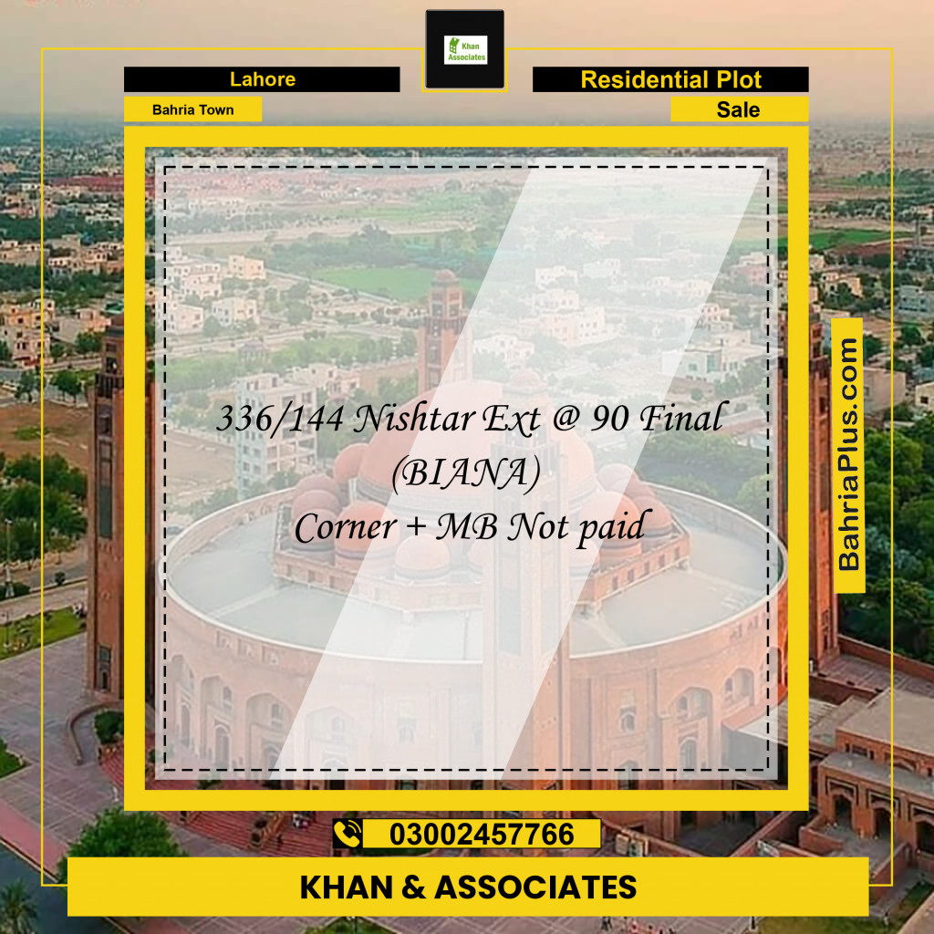Residential Plot for Sale in Bahria Town, Lahore - (BP-207107)