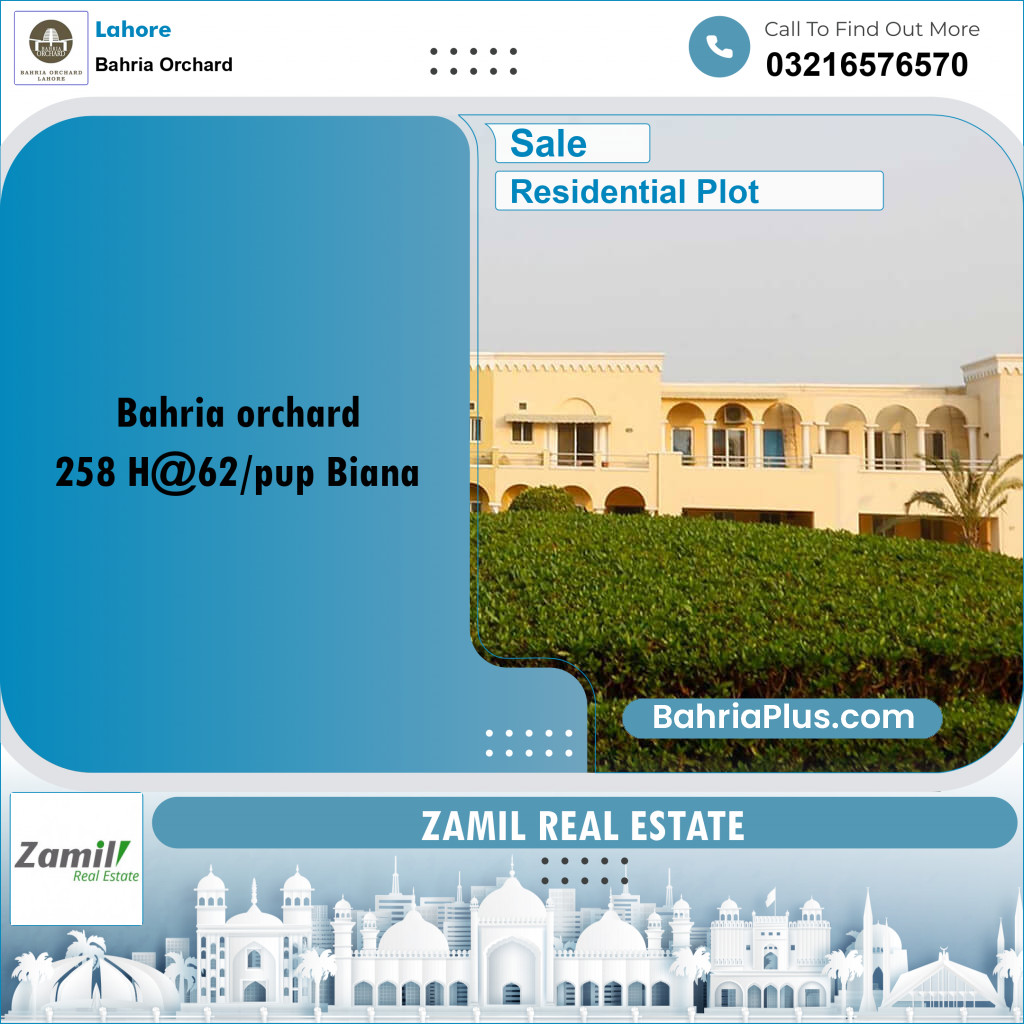 5 Marla Residential Plot for Sale in Bahria Orchard, Lahore - (BP-207112)