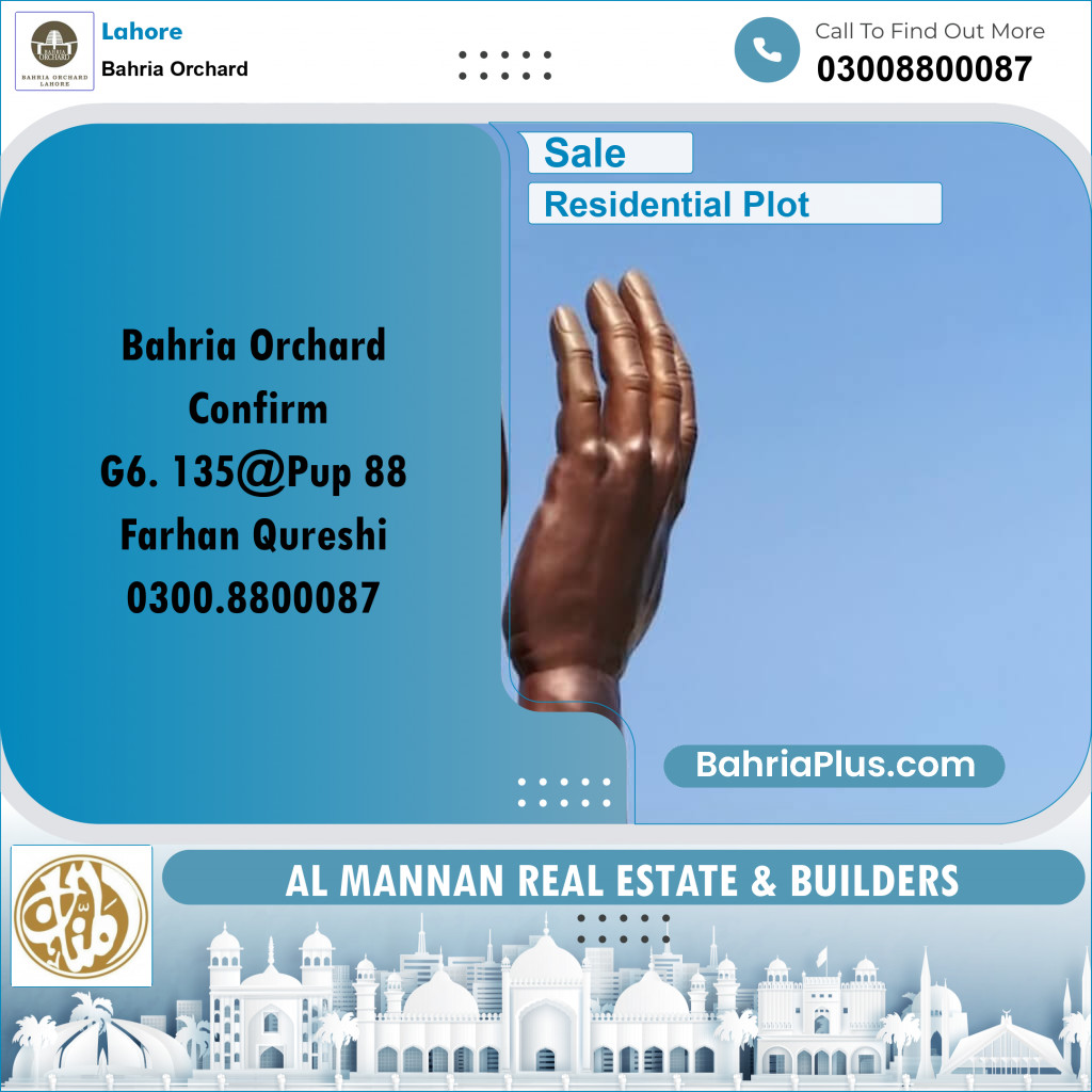 Residential Plot for Sale in Bahria Orchard, Lahore - (BP-207205)