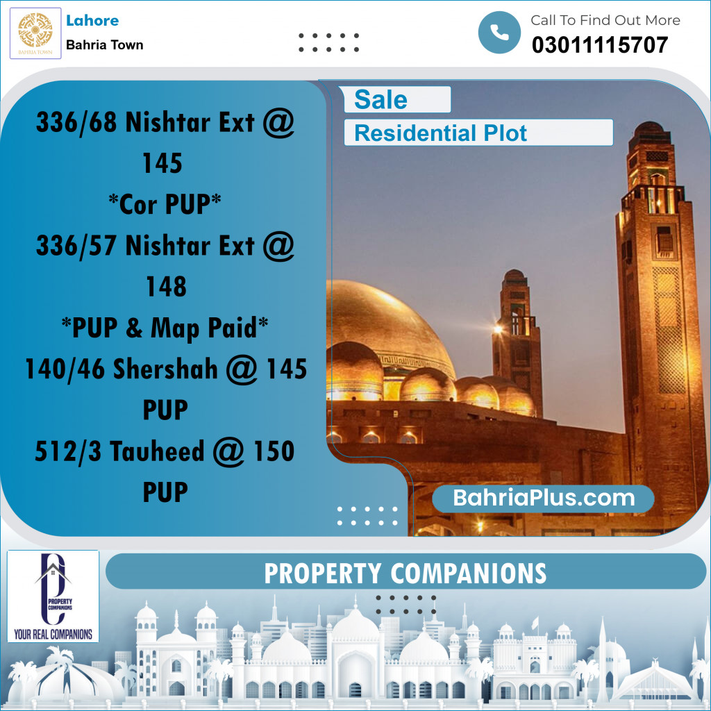 Residential Plot for Sale in Bahria Town, Lahore - (BP-207251)