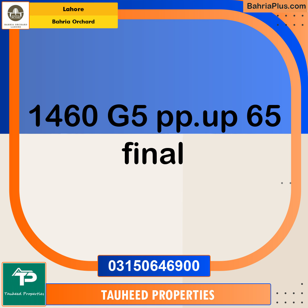 Residential Plot for Sale in Bahria Orchard, Lahore - (BP-207258)