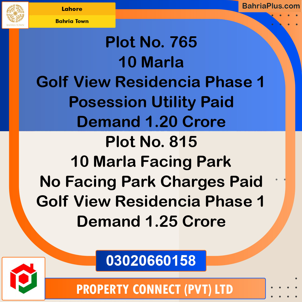 Residential Plot for Sale in Bahria Town, Lahore - (BP-207330)