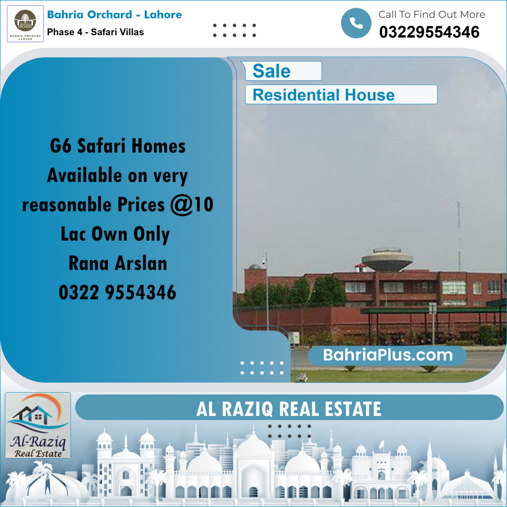 5 Marla Residential House for Sale in Phase 4 - Safari Villas -  Bahria Orchard, Lahore - (BP-207396)