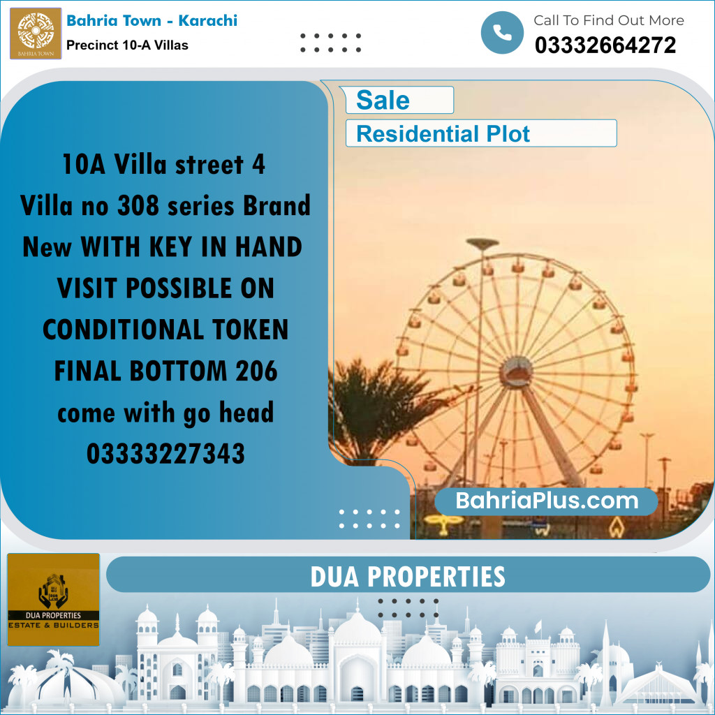 Residential Plot for Sale in Precinct 10-A Villas -  Bahria Town, Karachi - (BP-207399)